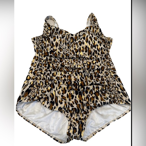 Leopard Maxine 24W One Piece Swimdress Swimsuit Animal Print